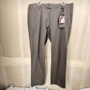Ted Baker London Trouser Pants Slim Fit Flat Front Mid Rise Gray Men Size 38R